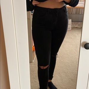 AEO Black Ripped Jeans